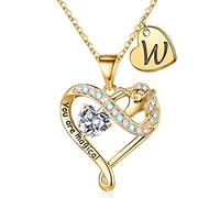 STORUP Collana con ciondolo a forma di unicorno, placcata in oro 14 carati, con zirconia cubica colorata, con ciondolo a forma di unicorno, per ragazze e donne, Placcato oro, Zirconia cubica