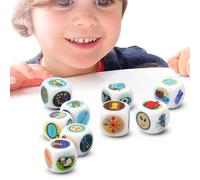 Story Dice - 9X Creativo con 54 | Divertimento familiare fantasioso, Strumento di narrazione educativa per adulti per bambini, Interattivo, Sviluppo linguistico, di