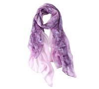 STORY OF SHANGHAI Sciarpa di 100% Seta da Donna Foulard Chiffon con Fantasie