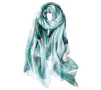 STORY OF SHANGHAI Sciarpa di 100% Seta da Donna Foulard Chiffon con Fantasie
