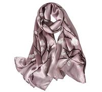 STORY OF SHANGHAI Sciarpa in seta da donna 100% seta, 40+ Sciarpa da donna lussuosa e colorata, calda e morbida, leggera, può essere indossata come stole, regalo, decorazione di tendenza - 53 * 172 cm