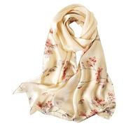 STORY OF SHANGHAI Sciarpa in seta da donna 100% seta, 40+ Sciarpa da donna lussuosa e colorata, calda e morbida, leggera, può essere indossata come stole, regalo, decorazione di tendenza - 53 * 172 cm