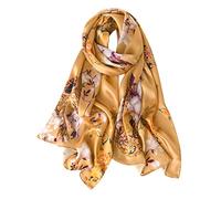 STORY OF SHANGHAI Sciarpa in seta da donna 100% seta, 40+ Sciarpa da donna lussuosa e colorata, calda e morbida, leggera, può essere indossata come stole, regalo, decorazione di tendenza - 53 * 172 cm