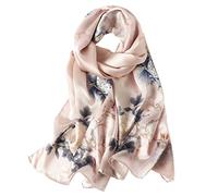 STORY OF SHANGHAI Sciarpa in seta da donna 100% seta, 40+ Sciarpa da donna lussuosa e colorata, calda e morbida, leggera, può essere indossata come stole, regalo, decorazione di tendenza - 53 * 172 cm