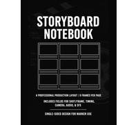 Storyboard Notebook: Visual Narrative Planner for Film, Animation & Content Creators: 201 Pages, 9 Frames Per Page, Single-Sided Layout