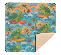 Storybook, carta da parati tropicale, grande ed elegante, tappetino da gioco per bambini per interni ed esterni, comodo tappetino da gioco per neonati e neonati, 127 x 127 cm