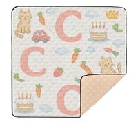 Storybook Lettera C carta da parati in morbida schiuma tappetino da gioco per bambini per pavimento accogliente traspirante tappetino da gioco per neonati neonati bambini, 127 x 127 cm