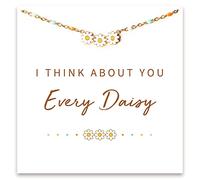 STORYJEWELLERY Braccialetto da donna con margherita smaltato placcato oro, per nonna, madre, nipote, placcato oro, gioielli per ragazze, regalo di compleanno di Natale per amici, smalto, senza pietre