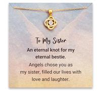 STORYJEWELLERY Regali di compleanno per donne, collane a maglia per mamma, figlia, sorella, amica, idee uniche per 50°, 60°, 70°, 80°, Argento Sterling 925 placcato in oro 18 carati, Zirconia cubica