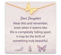 STORYJEWELLERY Regali per figlia da mamma, regali di compleanno per figlia da mamma, regali per figlia da mamma, regali di compleanno per figlia adulta, braccialetto con fiocco, lunghezza 15,2 cm con