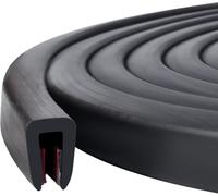 Storystore - Profilo di protezione per bordi in EPDM, guarnizione in gomma, a forma di U, per lamiera, sportelli di auto, portelli, angoli del tavolo, 3 mm x 6 m di lunghezza