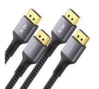 Stouchi 2 pacchi-Cavo DisplayPort 1.4 240Hz 2M/6.6FT DP1.4 supporto 8K@60Hz 4K@60Hz/ 144Hz/120Hz 5K@60Hz/120Hz 2K@165Hz/240Hz FreeSync G-Sync 32,4 Gbit/s HDR10 Cavo per gaming monitor