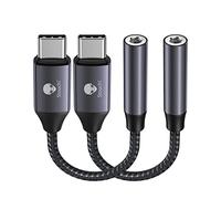 Stouchi Adattatore Jack Cuffie USB Tipo C ad Aux Digital Audio Auricolare Adattatore,Audio Dongle,Hi-Res DAC Chip,Compatibile con Samsung Galaxy S22 S21 Ultra S20+,Pixel 6,Pad mini 6(2 Pacchi)