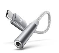 Stouchi Adattatore Jack Cuffie USB Type C to Aux Digital Audio Earphone Adaptor,Audio Dongle,Hi-Res DAC Chip,Compatible with Samsung Galaxy S22 S21 Ultra S20+ Note 2,Pixel 6a,Pad mini 6 D'argento