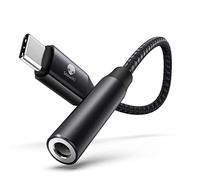 Stouchi Adattatore Jack Cuffie USB Type C to Aux Digital Audio Earphone Adaptor,Audio Dongle,Hi-Res DAC Chip,Compatible with Samsung Galaxy S22 S21 Ultra S20+ Note 20 S10,Pixel 6a,Pad mini 6 Nero