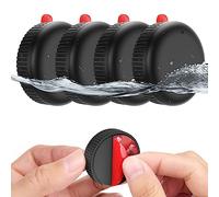 Stouchi Airtag Supporto IPX8 impermeabile (4Pack), custodia per Airtags con adesivo 3M VHB,supporto per etichette d'aria in PC,più resistente per biciclette,sci,cassette degli attrezzi,tosaerba-nero