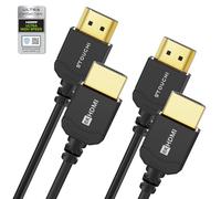 Stouchi Cavo HDMI 2.1 Ultra Sottile 8K 1.5M,Cavo HDMI 2.1 Hyper Slim,Cavo HDMI 8K Flessibile,Supporta 10K 8K120 4K120 144 Hz,eARC HDR10 4:4:4 HDCP 2.2&2.3 Dolby Compatibile con PS5/Xbox/LG, 2 Pacchi