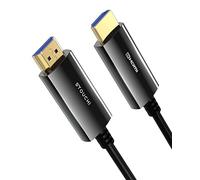 Stouchi Cavo in Fibra Ottica HDMI 8K 15M, HDMI 2.1,48Gbps ad Altissima Velocità,In Parete CL3 Nominale,8K@60Hz,4K@120Hz/144Hz Dynamic HDR eARC Dolby HDCP2.2 Compatibile con PS5,Xbox SeriesX,TV