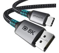 Stouchi Cavo USB C a DisplayPort 1.4 8K 1.2M /4Ft Thunderbolt 3 a DisplayPort 4K a 144Hz/120Hz 5K a 60Hz 2K a 240Hz HBR3 DP1.4 adattatore per MacBook Pro 2021, M1 Mac Mini, Dell XPS