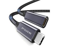 Stouchi USB C Cavo di Prolunga 0,5m,USB Tipo C da Spina a Presa USB 3.1(10 Gbps) 100 W Cavo di Ricarica Rapida e Trasferimento Dati Audio Compatibile per Sw itch,M1 MacBok Pro, Pad Mini 6 Grigio