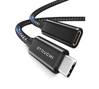 Stouchi USB C Cavo di Prolunga 1m,USB Tipo C da Spina a Presa USB 3.1(10 Gbps) 100 W Cavo di Ricarica Rapida e Trasferimento Dati Audio Compatibile per Sw itch,M1 MacBok Pro, Pad Mini 6 Nero