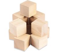 STOUCLA Dadi in legno, 12 pezzi, 5 cm, legno di pino, cubi fai da te, pittura fai da te