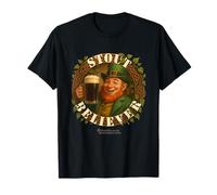 Stout Believer Leprechaun con bicchiere da birra con stout Maglietta