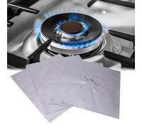 Stove Burner Covers, 4Pcs Gas Stove Burner Liners, Non-stick Reusable Gas Range Stove Protector Covers for Kitchen, Cooking, Cuttable, Easy to Clean