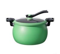 Stovetop - Pentola per zuppa con rivestimento antiaderente per brodi a base di zucca, stufati e legumi, con coperchio sicuro e regolazione, colore: verde, 8 l