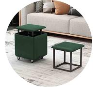 Stoviglie a cubo magico 5in1 con sedile e ruote in pelle impilabile per casa, sala da pranzo e cucina, grigio morbido, 35 x 35 x 35 cm, soluzione di arredamento versatile