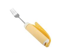 Stoviglie, acciaio inossidabile per uso alimentare Cinturino regolabile in silicone Design rotante a 360 gradi Paziente disabile Persone disabili Artrite Anziano Utensile Rimovibile Flessibile(fork)