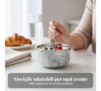 Stoviglie ceramica marmorizzata nordica