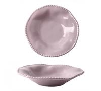 Stoviglie in Ceramica Ciotola Piatto Set Di Riso Cena Casa Snack Colazione Dessert Nido D'uccello Insalata Frutta Gelato Zuppa Pasta (Piatto da 9 pollici,Viola)