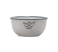 Stoviglie marittime in gres bianco, ciotola per cereali, barca di carta, 450 ml