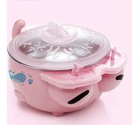 Stoviglie Per Bambini Bebè In Acciaio Inox Con Ventosa Ciotola Per Bambini Ciotola Set Di Cibo Complementare Ciotola Infrangibile Cena Acqua Iniezione Isolamento Ciotola Rosa