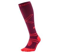 STOX Energy Socks Calze da corsa da donna, a compressione, calze a compressione, calze sportive, calze a compressione, calze sportive, bordeaux/arancione, S