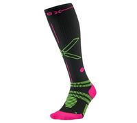 STOX Energy Socks Calze da corsa da donna, a compressione, calze a compressione, calze sportive, calze a compressione, calze sportive, grigio/fucsia, S
