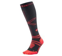 STOX Energy Socks, Calzini da corsa da uomo, classe di compressione 23 - 32 mmHg, plantare sottile, calze a compressione, blu / arancio