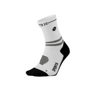 STOX Energy Socks Calzini Sportivi da Donna, Calzini a Compressione Corta, Calzini da Caviglia a Compressione per Donne, Calzini di Supporto, Calzini a Compressione Sport, bianco/nero, M