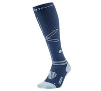 STOX Energy Socks, Calzini sportivi da uomo, classe di compressione, 23-32 mmHg, plantare imbottito, calze a compressione, calze sportive, calze a compressione, blu/grigio chiaro, M