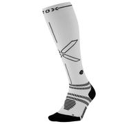 STOX Energy Socks, Calzini da corsa da uomo, classe di compressione, 23 - 32 mmHg, plantare sottile, calze a compressione, calze a compressione, calze di sostegno, calze a compressione, bianco/nero, M