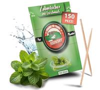 Stoxser 150 stuzzicadenti con gusto menta/mentolo, la rivoluzione del gusto stuzzicadenti, senza gomma, supporto per dentifricio, rimozione tartaro, filo interdentale senza zucchero