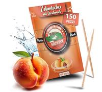 Stoxser 150 stuzzicadenti con gusto pesca, la rivoluzione del gusto, stuzzicadenti, senza gomma, supporto per dentifricio, rimozione tartaro, filo interdentale, senza zucchero