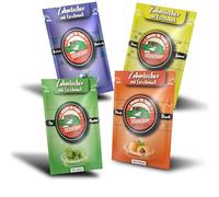 Stoxser 600 stuzzicadenti con gusto, confezione da 4 pezzi, pesca e mirtillo, limone, menta, mentolo, rivoluzione del gusto stuzzicadenti, gusto senza gomma da masticare senza zucchero
