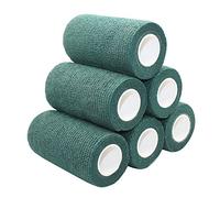 STpro Non Tessuto Coesive Elastica Benda Flessibile Bendaggio in Varia Colori,10cm x 6 Rotoli,Verde Scuro