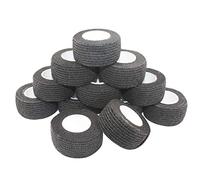 STpro Non Tessuto Coesive Elastica Benda Flessibile Bendaggio in Varia Colori,2,5cm x 12 Rotoli,Nero