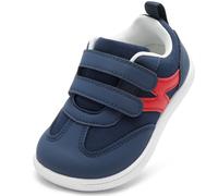 STQ KIDS Scarpe Barefoot Bambini Suola Zero Drop Punta Larga Ginnastica Bambina Bambino Antiscivolo per Primi Passi Asilo/Scuola/Gioco Blu Navy 24 EU/T7