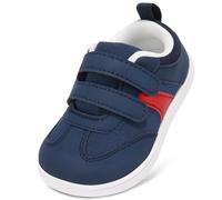 STQ KIDS Scarpe da ginnastica a piedi nudi per ragazzi e ragazze, scarpe da scuola per bambini, con punta larga con gancio e anello, scarpe da ginnastica per primi passi, leggere, antiscivolo, casual