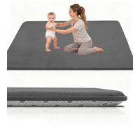 Stqyeiw Tappeto Gioco Bambini 190 x 190 cm x2cm Extra Spesso Tappeto Gioco Neonato Impermeabile Tummy Time Neonati Grigio Scuro