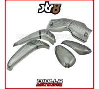 STR-620.24/BK SET VETRO GEMME FRECCE STR8 RL NERO STR8, GILERA RUNNER 50CC LC CA